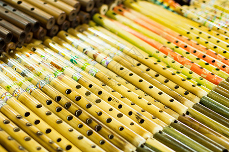 中友秘鲁当地市场中 真正的南美大洲粉丝笔记竹子艺术历史文化管道乐器拉丁排箫长笛背景