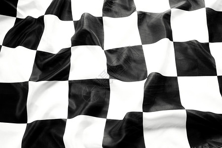 格旗黑色优胜者宏观成就旗帜织物成功胜利竞赛白色背景图片