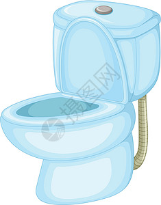 卫浴马桶软管卫生间厕所制品家庭蓄水池座位白色陶瓷卡通片按钮卫生瓷器插画