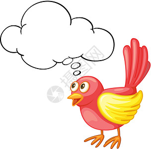 雀科小鸟红鸟思考动物思维羽毛卡通片栖息红色香椿雀科生物白色设计图片