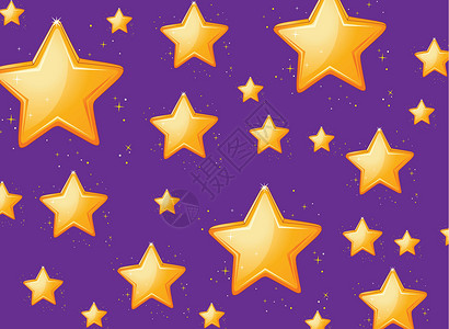 恒星展示生日卡通片墙纸紫色金子星尘插图礼物报酬背景图片
