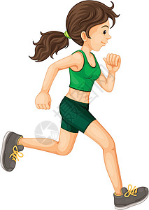 三项合适的妇女精力插图成人运动跑步娱乐火车工作女士训练设计图片