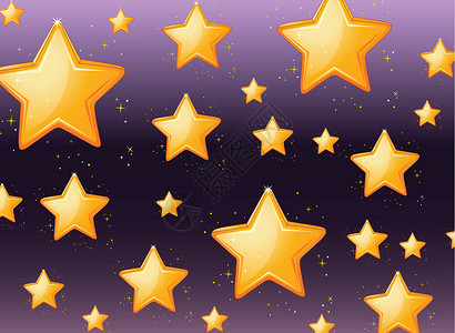 破灭恒星生日天空报酬插图展示黑色包装礼物星尘明星插画
