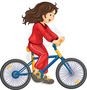 泰宁自行车速度骑术女士行动运动车轮插图卡通片运输娱乐插画