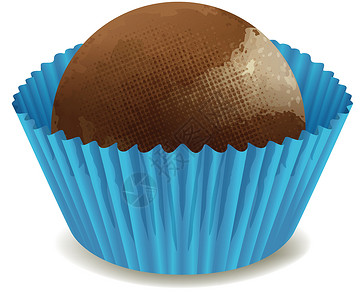 铜蓝鹟蓝色铜巧克力面包夹子卡通片艺术杯子异国食物可可糖果食品插画