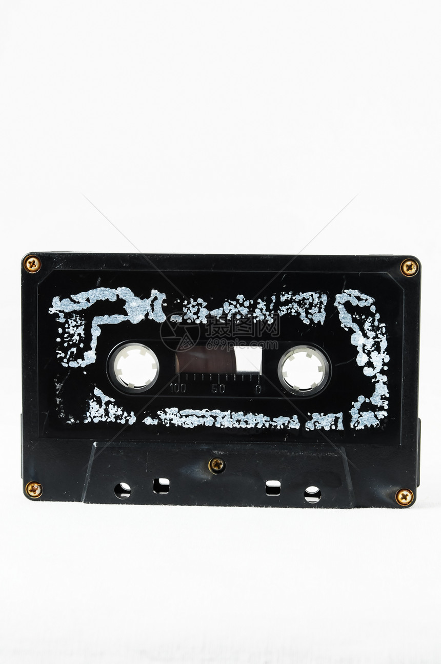 磁带放大镜废弃技术收音机立体声音乐塑料音响录音带记录图片