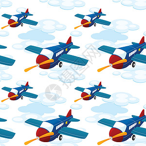飞机接缝蓝色飞行红色空气平铺旅行运输扇子天空背景图片