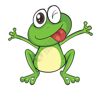 a青蛙动物舌头眼睛草图喜悦蒙版情绪绘画婴儿野生动物背景图片