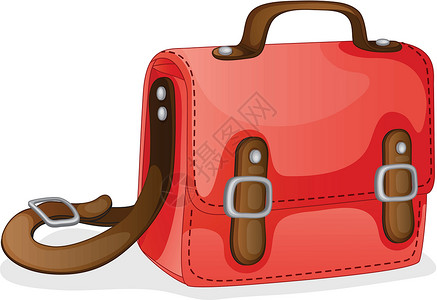 红色手提箱红坝公文包手提箱老师夹子案件学校商业古董行李旅行设计图片