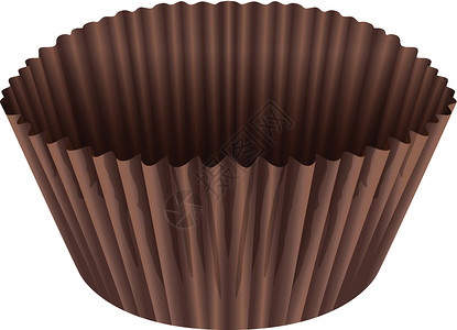 棕色纸杯一个棕色的铜剪贴烘烤杯子包装艺术白色面包服务夹子包装纸插画
