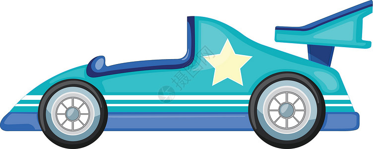 汽车·1蓝色轿车轮子孩子们车轮艺术赛车车辆跑车天线绘画玩具设计图片