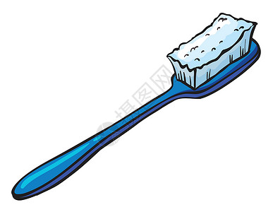 蓝牙刷蓝色养生之道牙齿白色刷子剪贴牙刷清洁绘画浴室背景图片