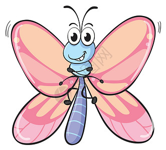 A1展板背景a 蝴蝶昆虫荒野绘画条纹白色粉色翅膀漏洞卡通片君主设计图片