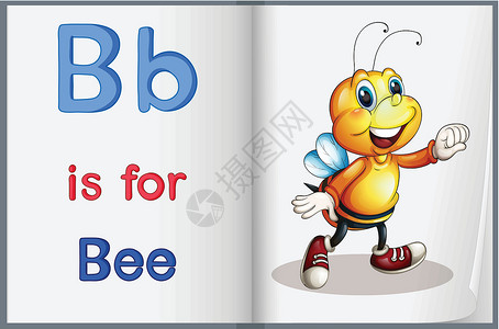 蜂蜜学校素材一本书上蜜蜂的照片设计图片