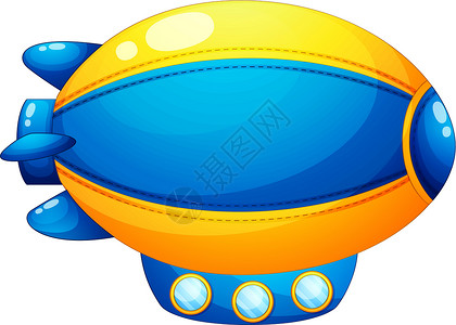 蓝色飞艇色彩多彩的热气球蓝色绘画空气夹子飞行圆形黄色长方形飞艇圆圈设计图片