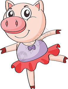 A字裙a 猪卡通片哺乳动物农场粉色野生动物动物农业食物荒野家畜插画