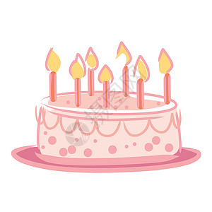 蛋糕粉色的蜡烛背景图片