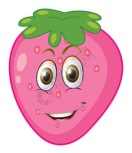 面子眼睛红色绿色插图水果享受粉色牙齿微笑绘画背景图片