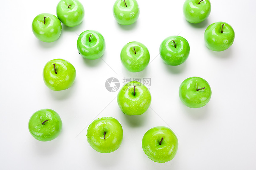 苹果绿1的特写烹饪绿色牙齿水果甜点味道图片