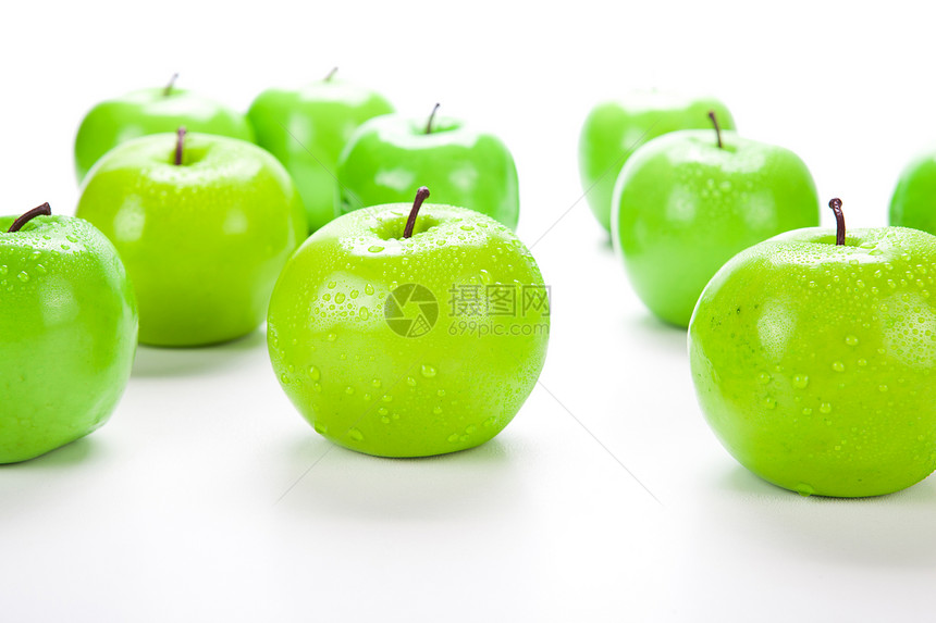 苹果绿1的特写烹饪绿色甜点味道水果牙齿图片