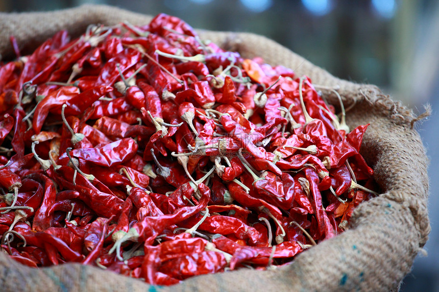 印度传统蔬菜市场的红辣椒食谱食物情调异国辣椒局外人胡椒寒意辣椒素旅行图片