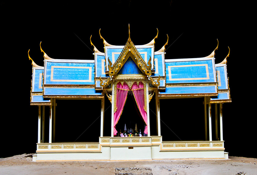 泰国洞穴的展馆旅行建筑学旅游寺庙文化宗教地标历史宝塔建筑图片