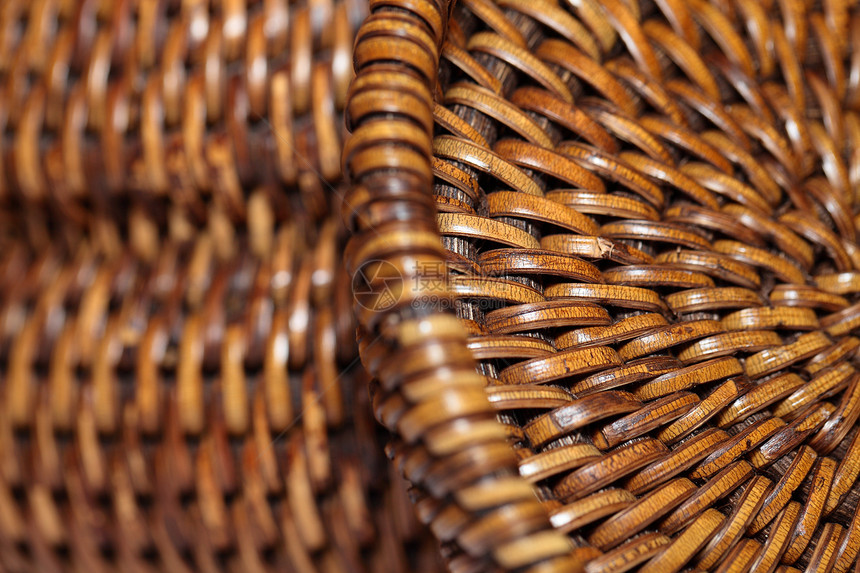 宏中连接的大鼠纤维详情柳条细绳芦苇线条宏观棕褐色材料手工编织墙纸图片