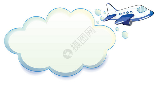 飞机云文字气泡飞过云层的飞机设计图片