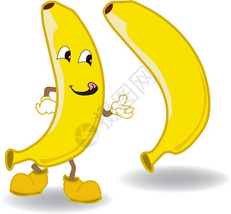 香蕉香蕉卡通漫画矢量背景图片