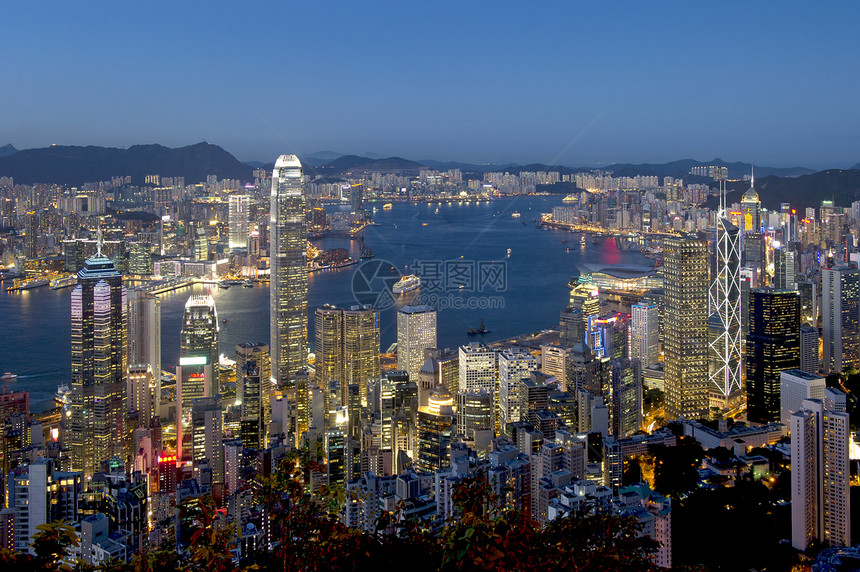 香港市晚上城市假期场景顶峰石头景观经济旅行建筑旅游图片