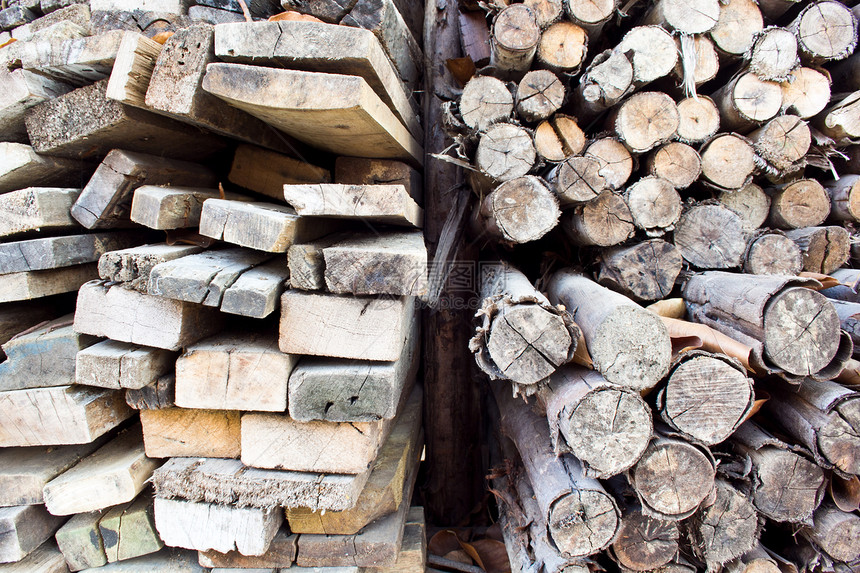 木柴堆硬木团体日志森林木头环境资源材料树干柴堆图片