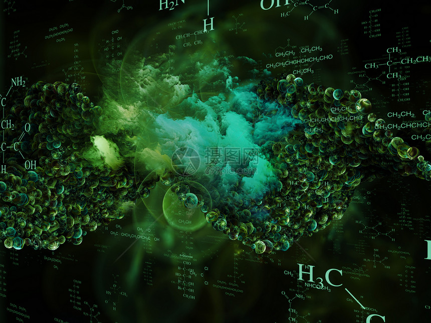生命化学元素教育开发科学渲染生物学实验室粒子黑色遗传学图片