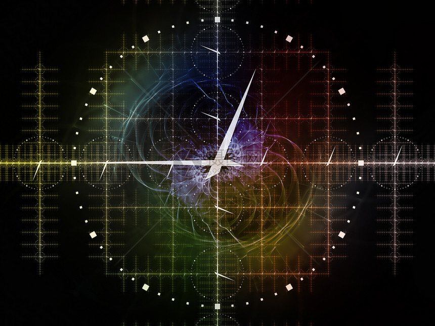 时间网格圆圈设计装饰品同步旋转几何学物质元素小时发条图片