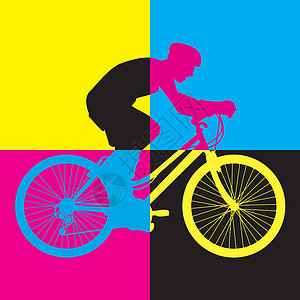 骑自行车骑自行车矢量图旅游娱乐白色速度头盔运动男性插图训练女士设计图片