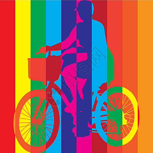 骑自行车骑自行车矢量图行动白色旅游座位男性曲线女士身体娱乐训练设计图片