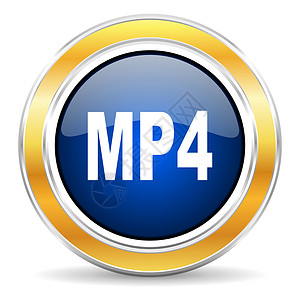 mp4 图标插图溪流网络下载蓝色圆圈导航手表按钮格式背景图片