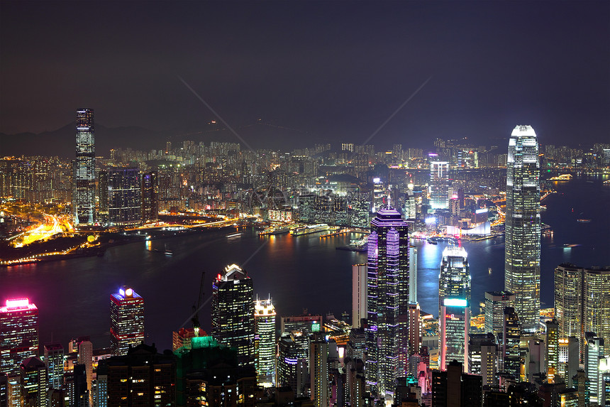 香港市经济场景风景办公室顶峰景观港口摩天大楼建筑公司图片