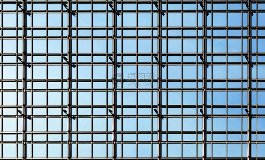 现代建筑的外面摩天大楼窗户城市镜子市中心阳光反射建筑学办公室商业图片