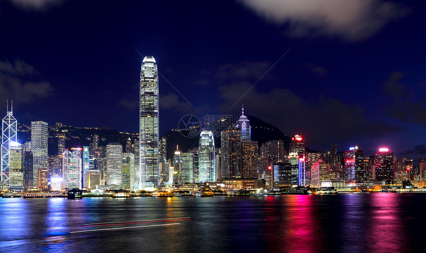 香港市晚上港口景观建筑学场景城市天空经济旅行天际办公室图片
