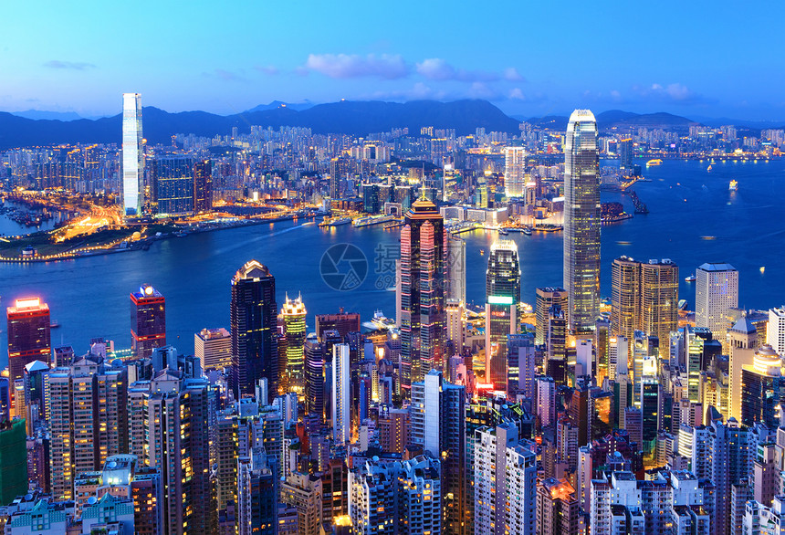 香港顶峰天线建筑市中心摩天大楼建筑学场景商业港口城市图片