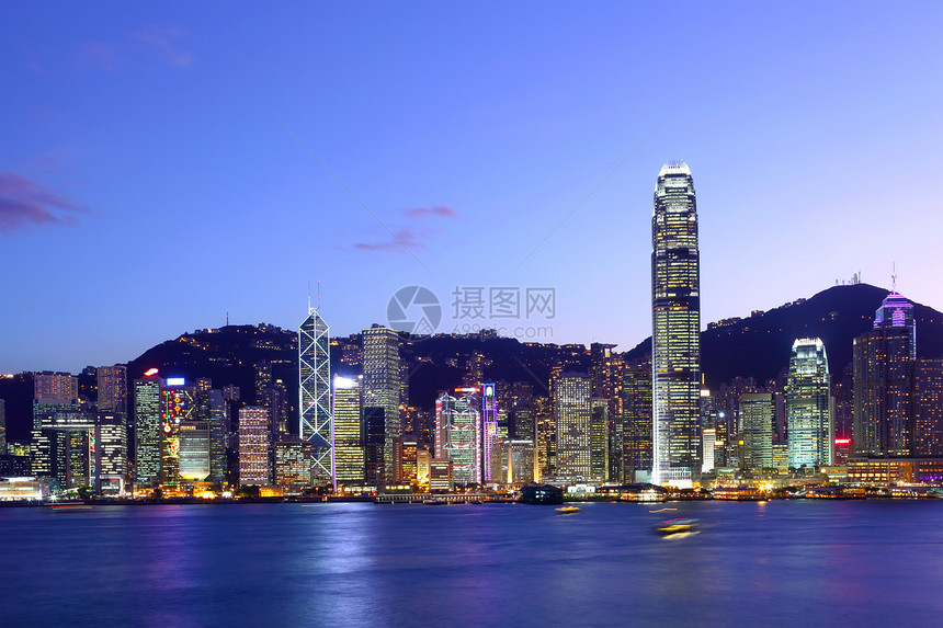 香港市中心建筑学港口经济风景场景天空金融城市办公室图片