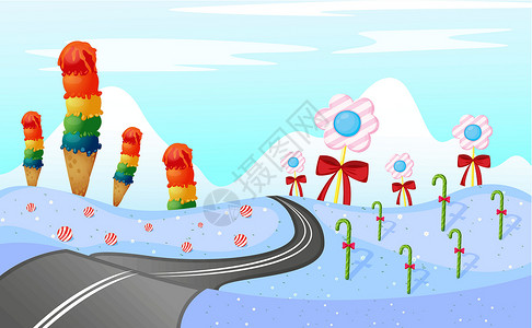 糖果手杖沿路的甜甜设计图片