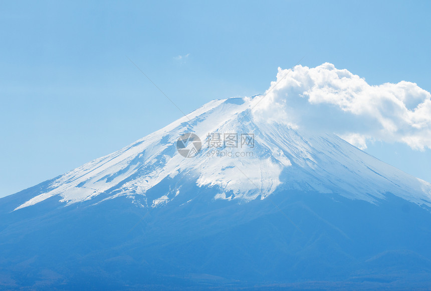 山地fuji国家公吨蓝色阳光天空公园白色旅行晴天火山图片