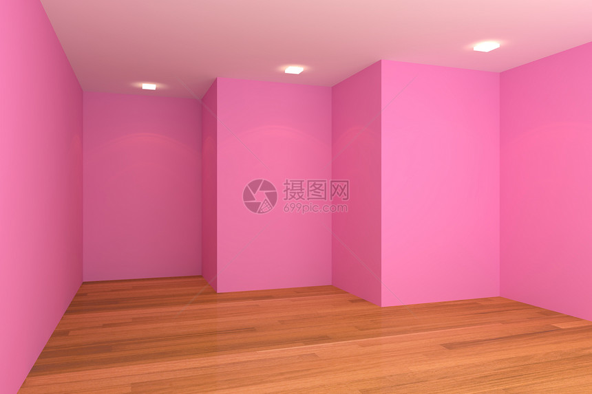 粉色空房间图片