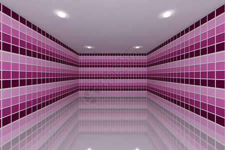 粉红色音调瓷砖墙设计背景图片