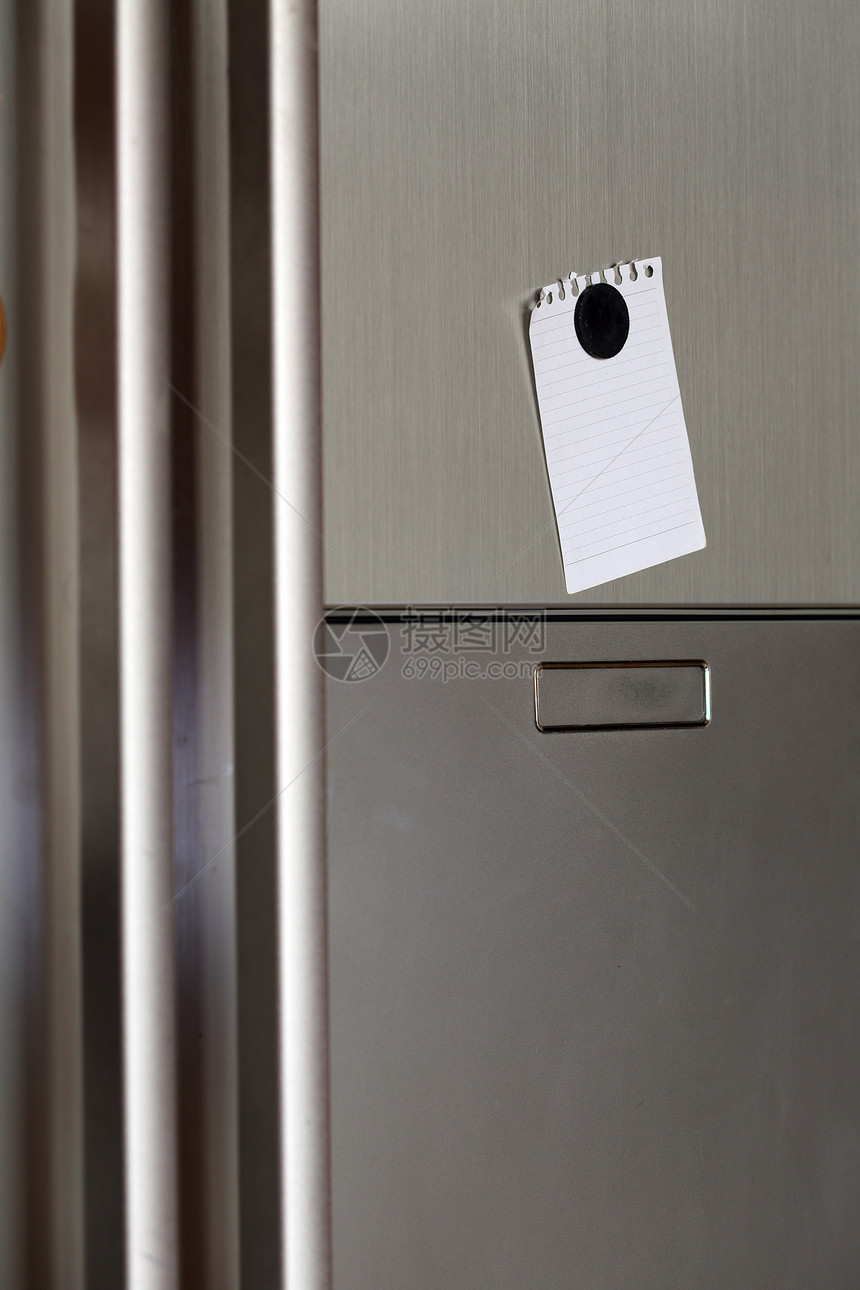 关于冰箱的说明黄色厨房空白白色笔记邮政磁铁备忘录购物图片