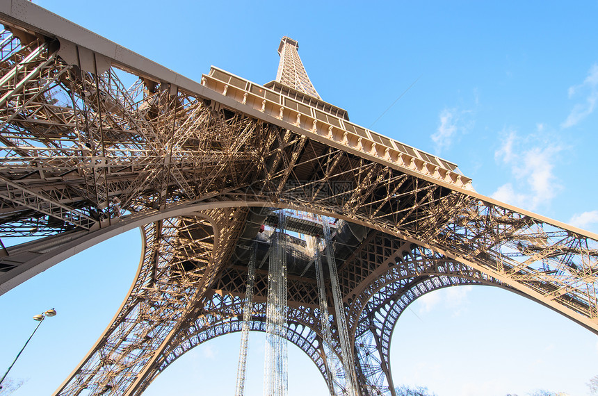 巴黎埃菲尔铁塔建筑历史历史性金属首都蓝色天空纪念碑白色旅游图片