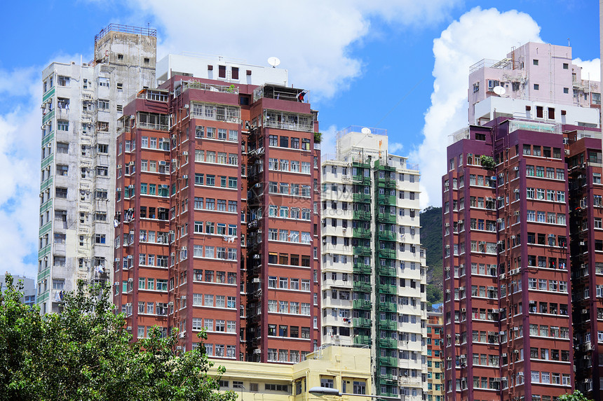 香港住宅大楼天空城市风景建筑学地标街道公寓住房天际天线图片