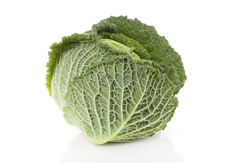 白色背景的新鲜绿色菜卷蔬菜产品食物饮食烹饪美食图片