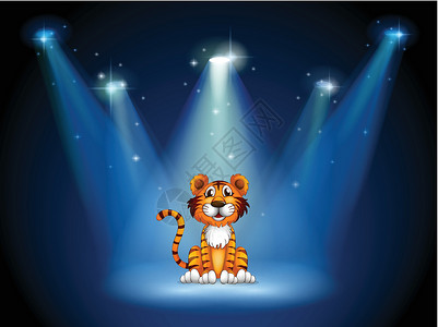 马戏团老虎一个有老虎的舞台设计图片